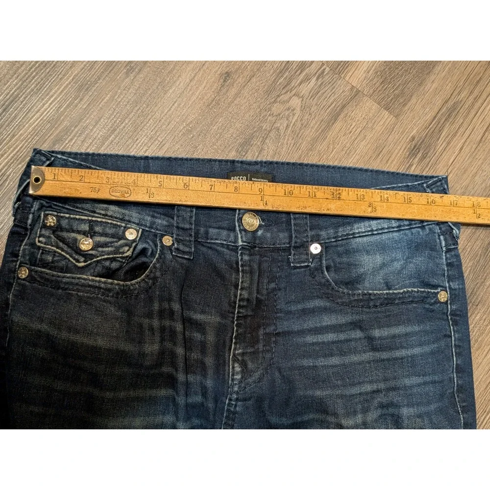 True Religion Rocco Relaxed Skinny Jeans Mens Size 33‎ Dark Wash Denim READ